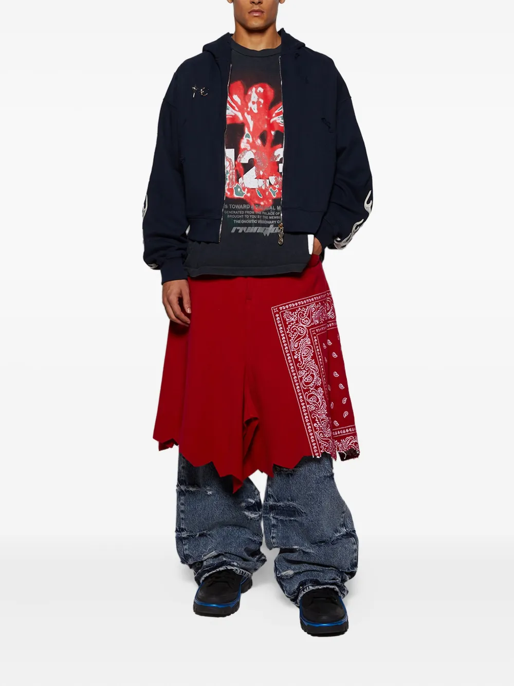 Pdf Paisley-pattern Jeans In Red