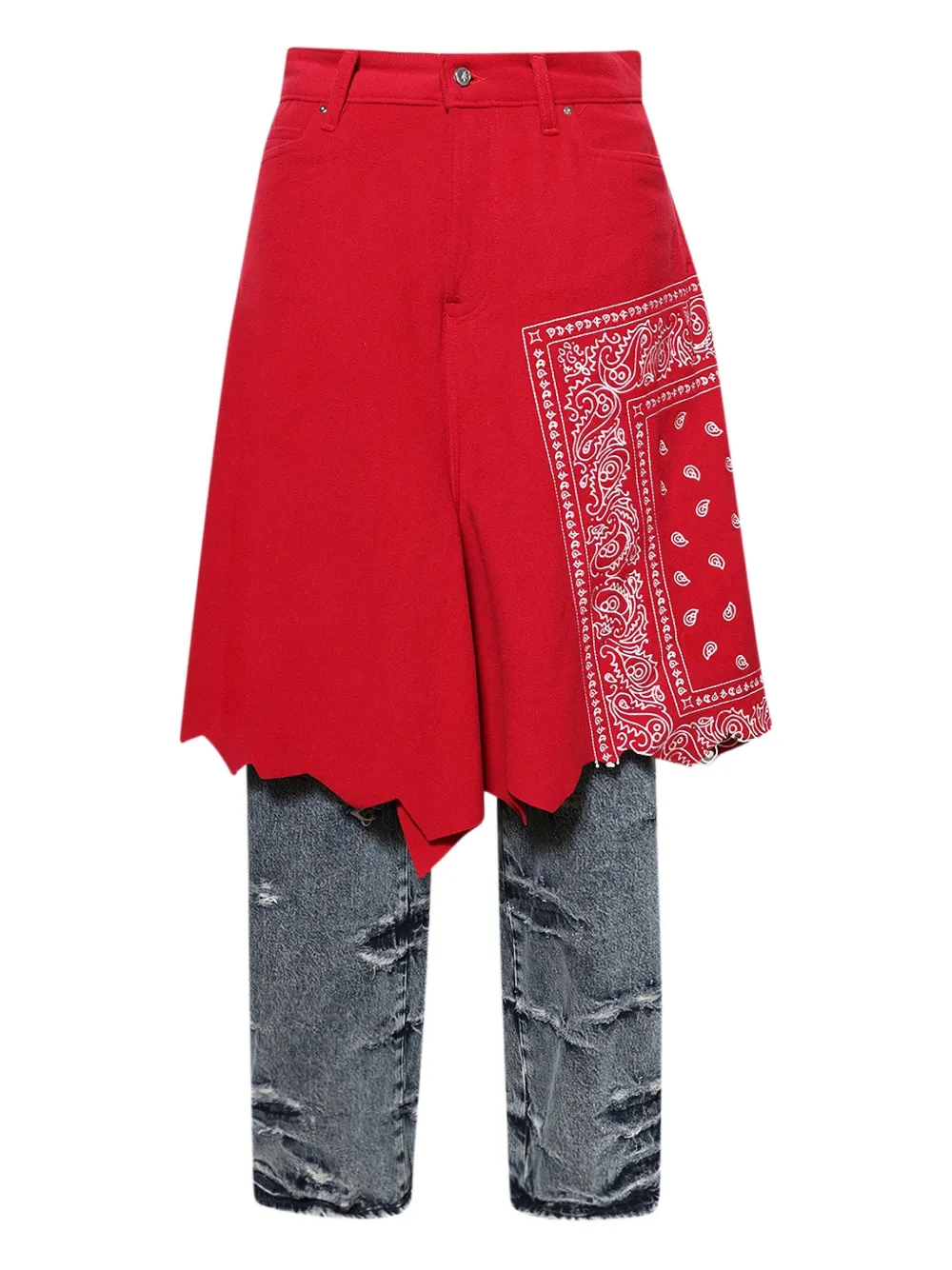 Pdf Paisley-pattern Jeans In Red