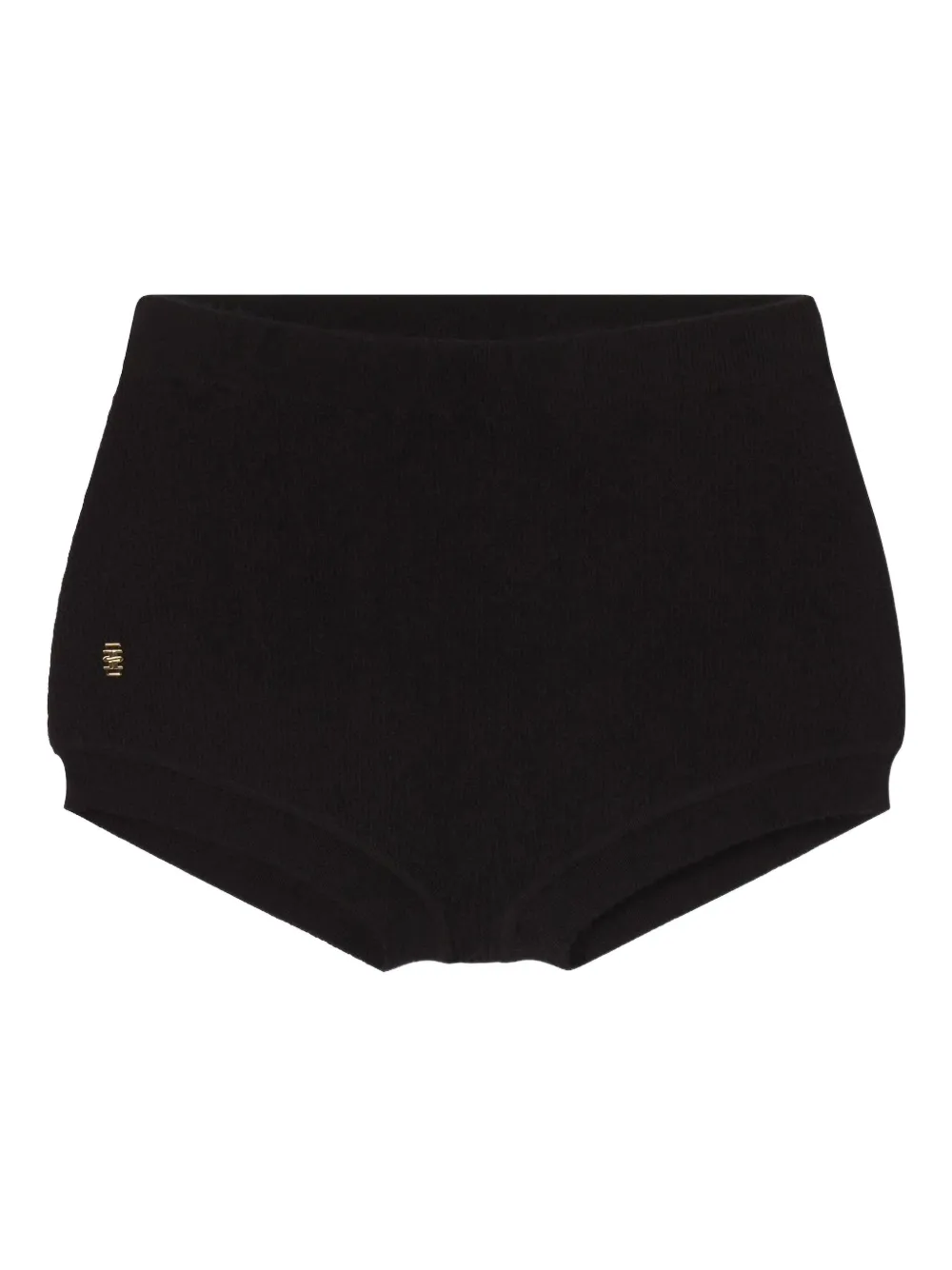 ETERNE ribbed high-waisted shorts | Black | Image 1