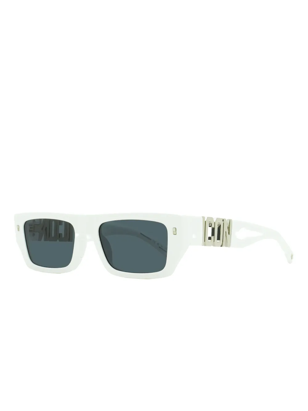 DSQUARED2 EYEWEAR Icon rectangular sunglasses - ホワイト DSQUARED2 EYEWEAR Icon rectangular sunglasses - ホワイト