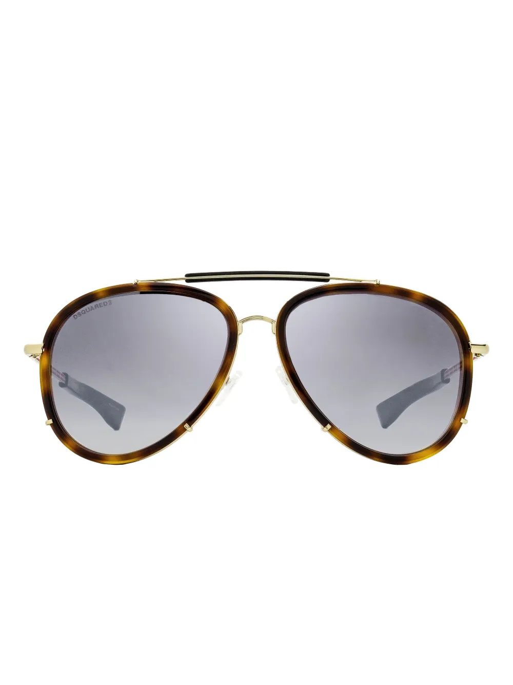 DSQUARED2 EYEWEAR double-bridge pilot-frame sunglasses - ブラウン DSQUARED2 EYEWEAR double-bridge pilot-frame sunglasses - ブラウン