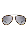 DSQUARED2 EYEWEAR double-bridge pilot-frame sunglasses - Brown