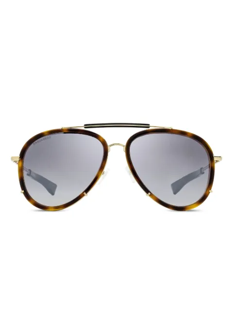 DSQUARED2 EYEWEAR double-bridge pilot-frame sunglasses