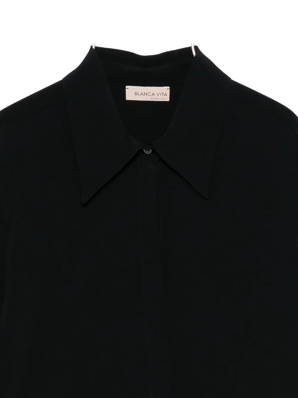 Blanca Vita Button-up Shirt In Black