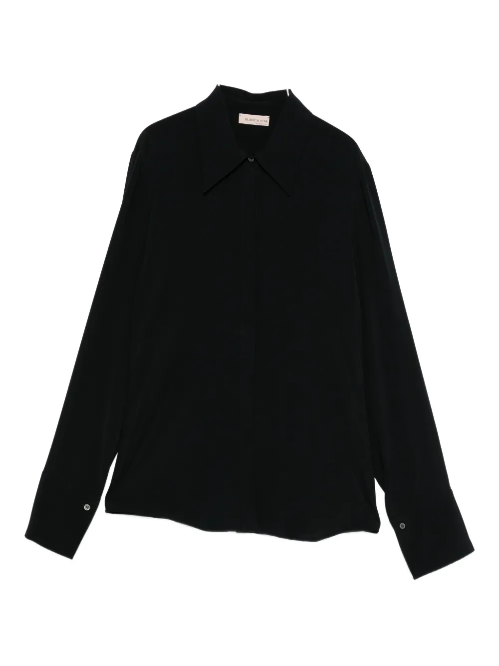 Blanca Vita Button-up Shirt In Black