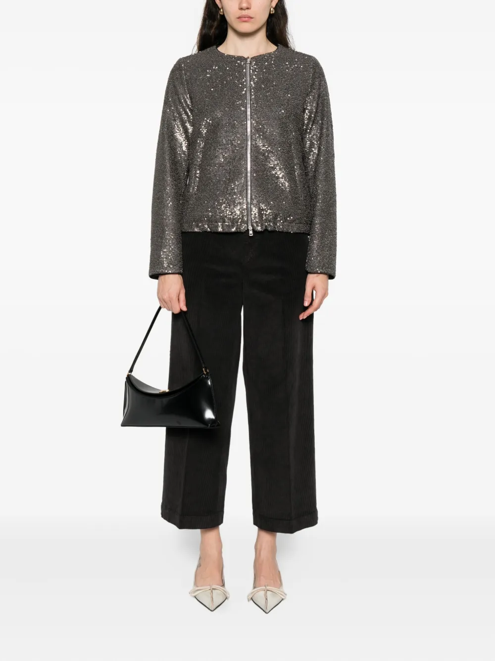 Herno sequinned zip-up jacket | Cropped Jackets | Image 2