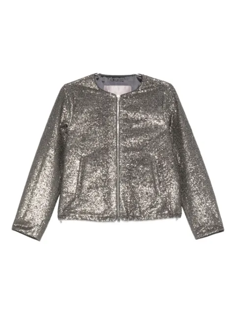 Herno sequinned zip-up jacket