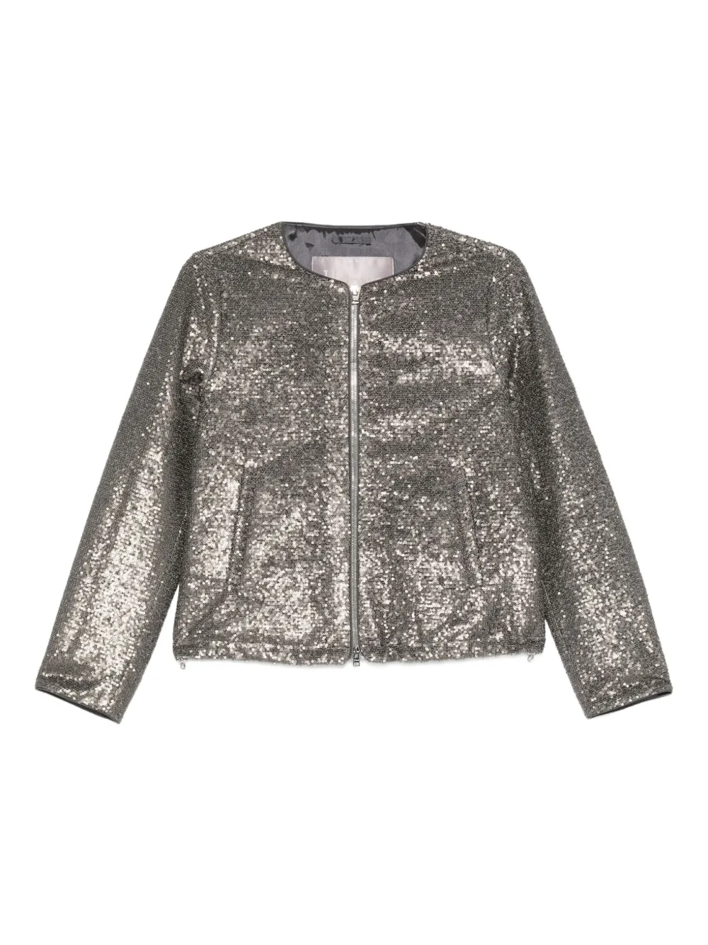 Herno sequinned zip-up jacket | Grey | Image 1