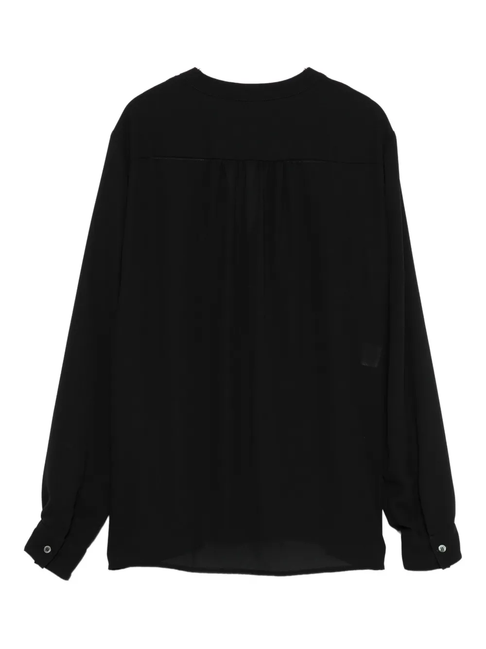 Blanca Vita V-neck long-sleeve blouse - Zwart