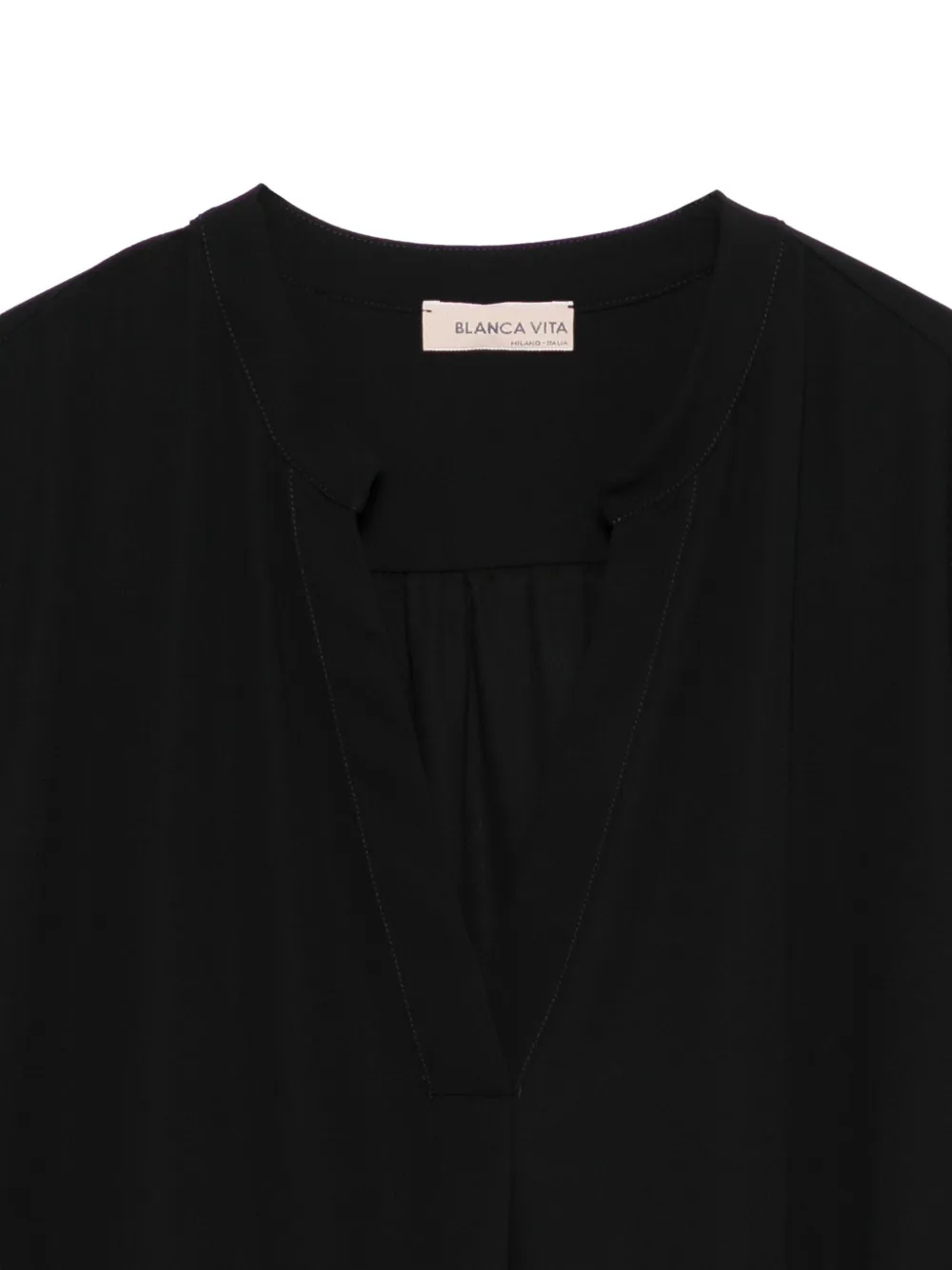 Blanca Vita Blouse met V-hals Zwart