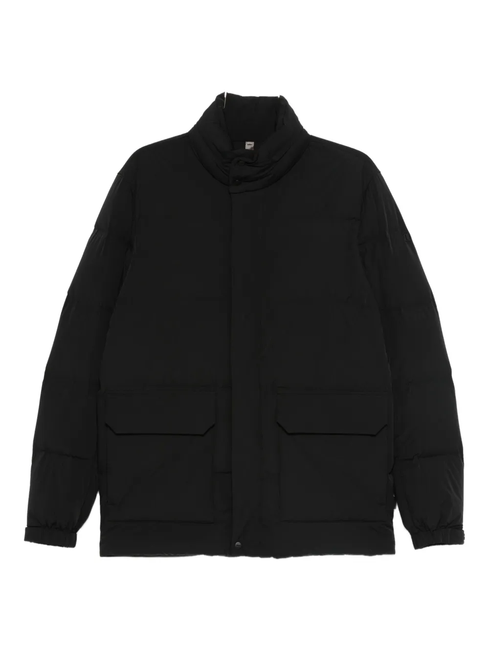 Duno High-neck Flap-pocket Jacket In Black