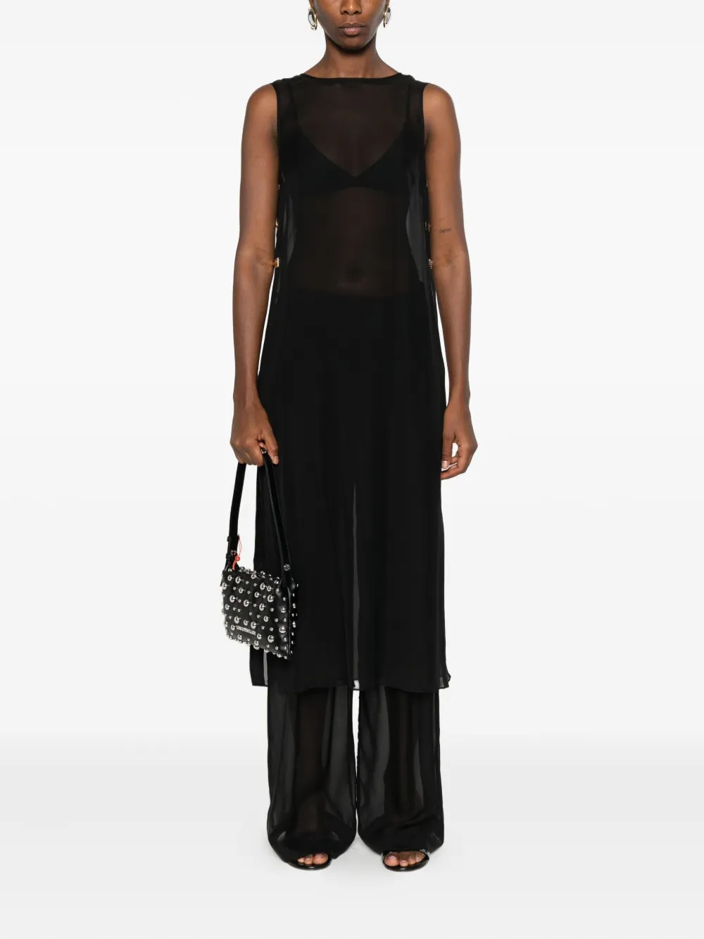 Danamé clasp-detail sleeveless top - Zwart