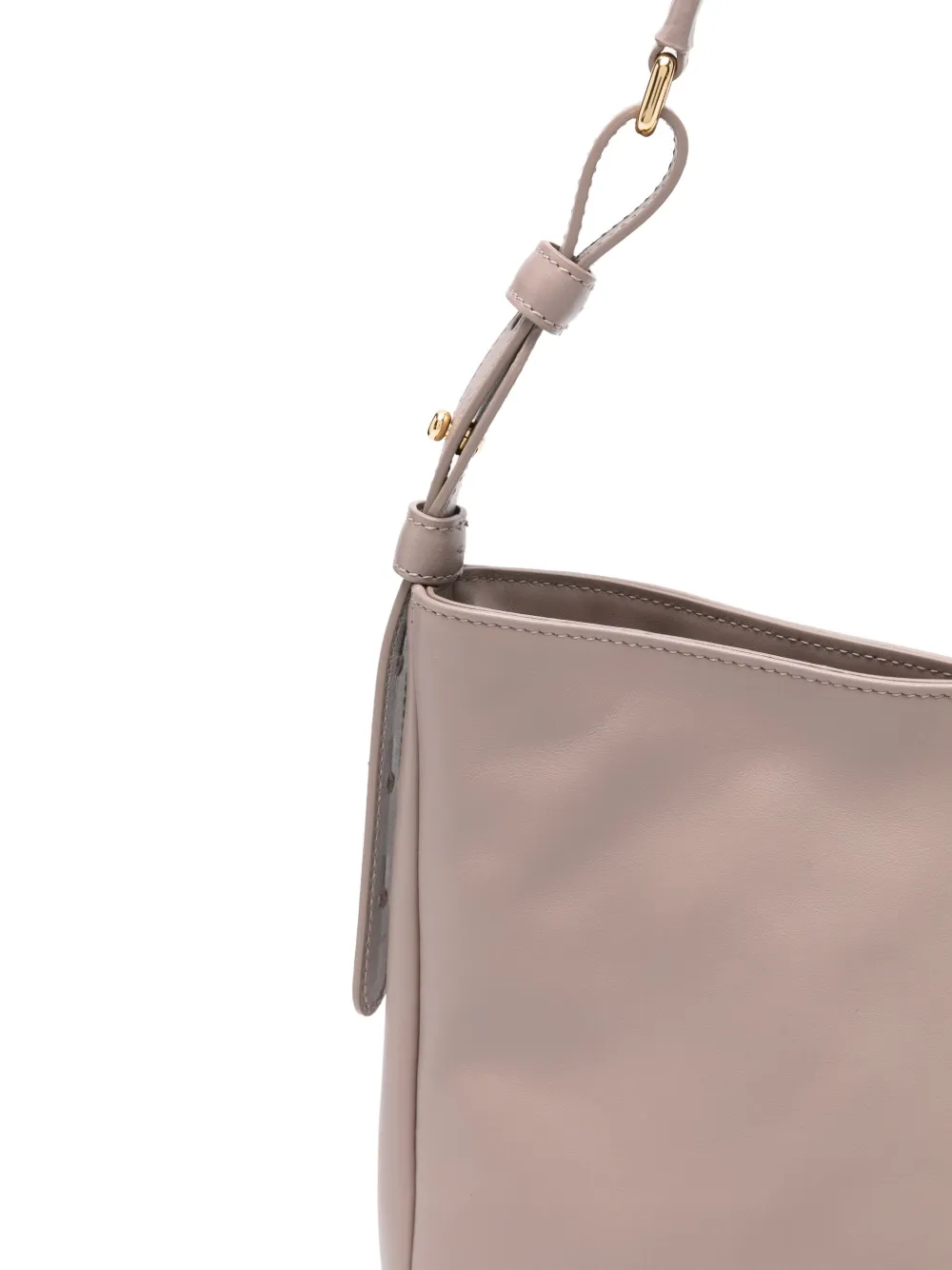 Furla Curved-top Leather Shoulder Bag In Purple