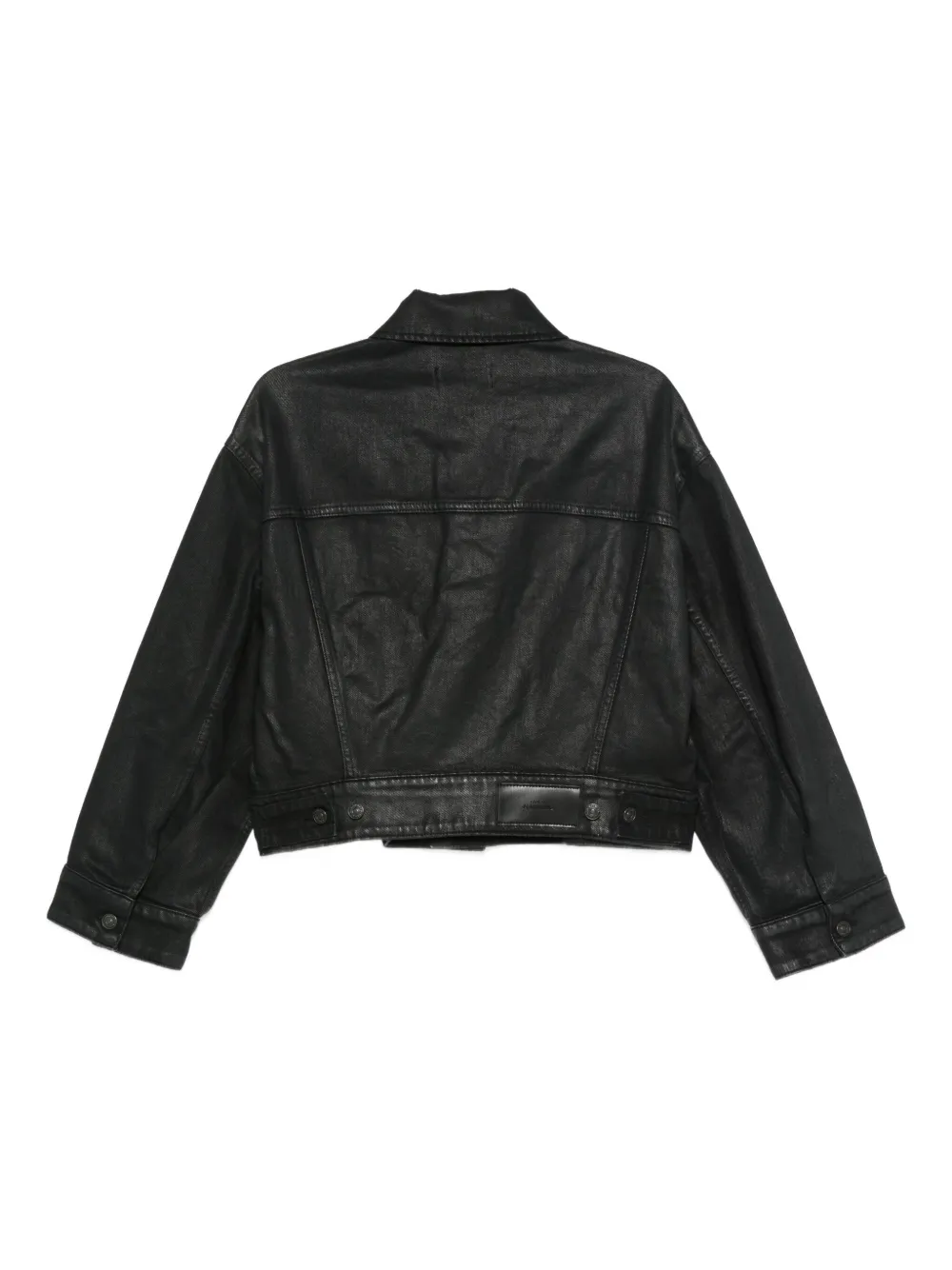 7 For All Mankind Button-fastening Denim Jacket In Black