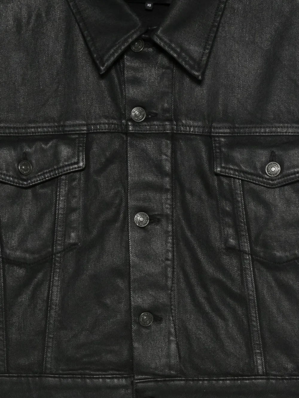 7 For All Mankind Button-fastening Denim Jacket In Black