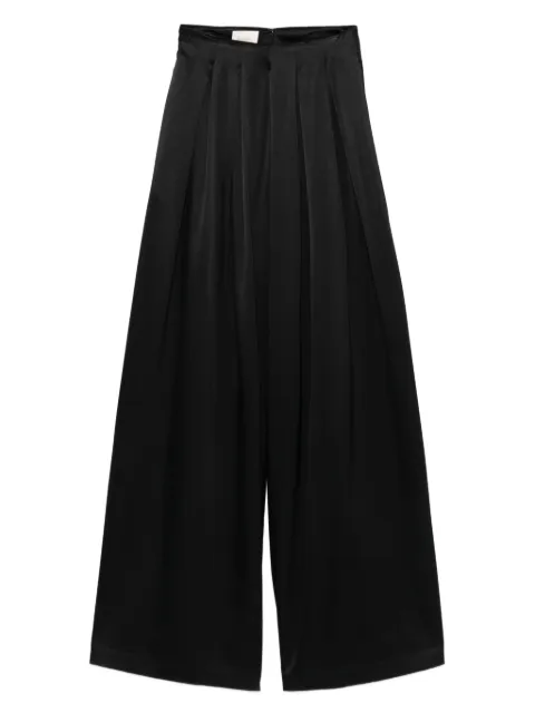 Danamé pleated satin trousers