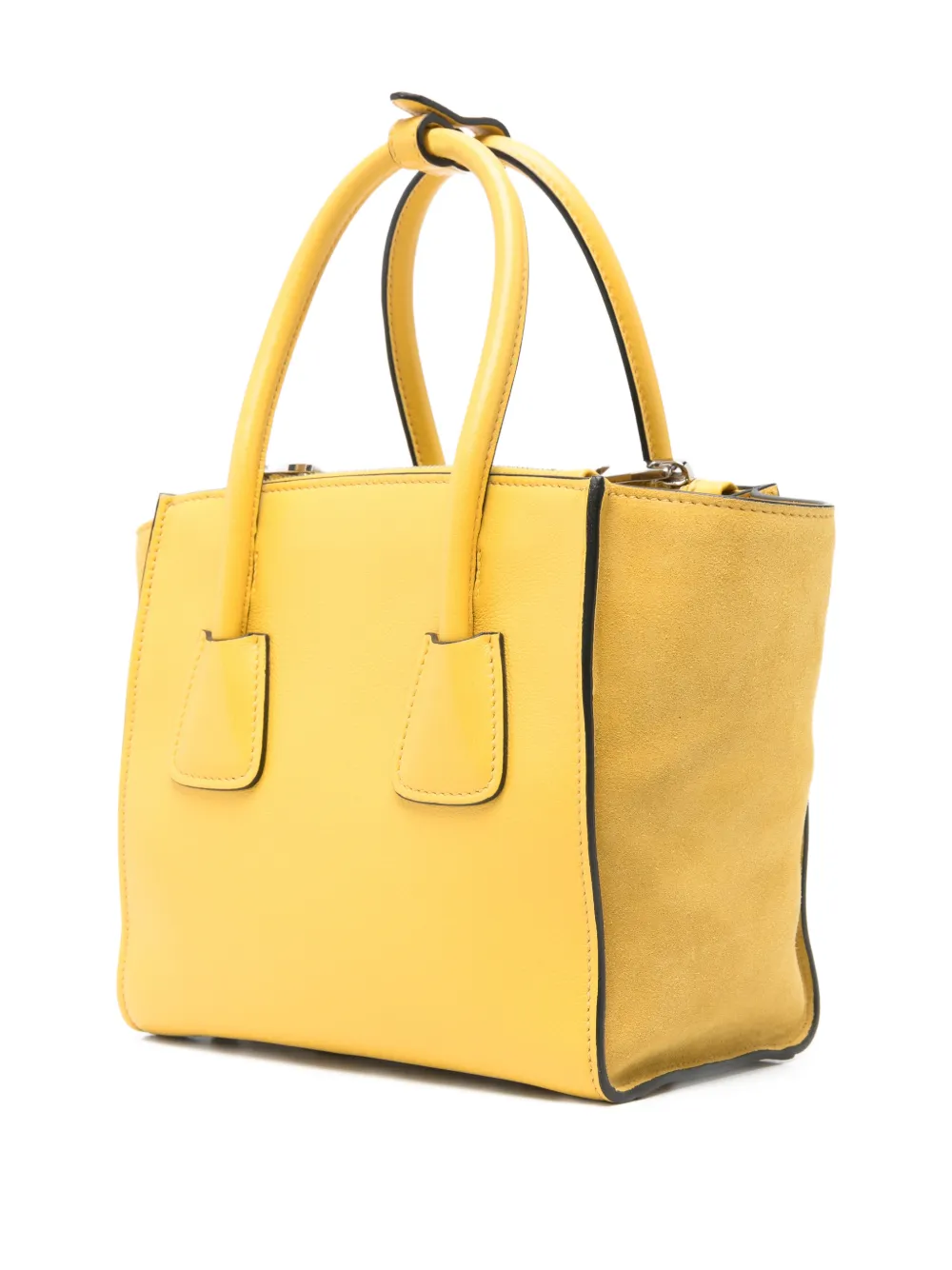  Prada Logo-plaque Tote Bag - Yellow 