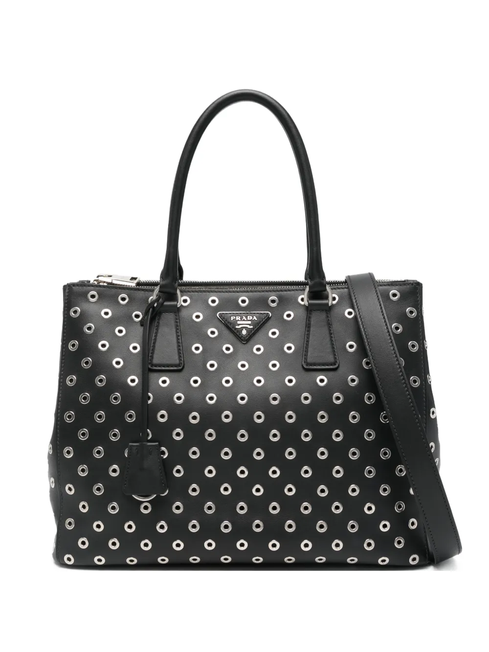 Prada eyelet tote bag - Nero