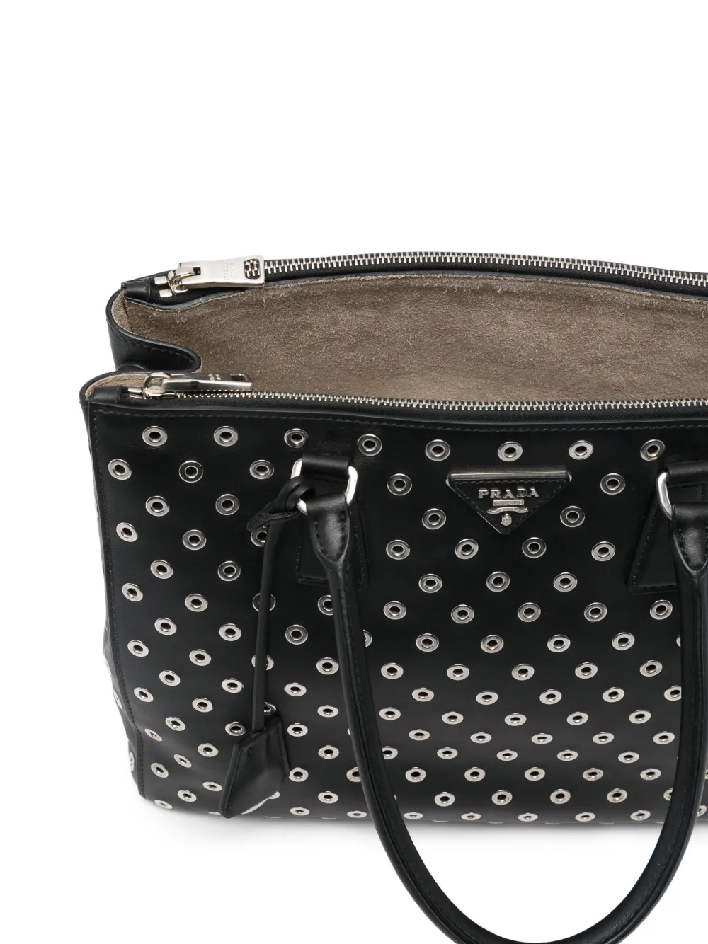 Prada Shopper met ringlets Zwart