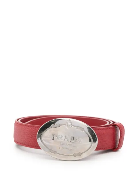 Prada logo-buckle belt