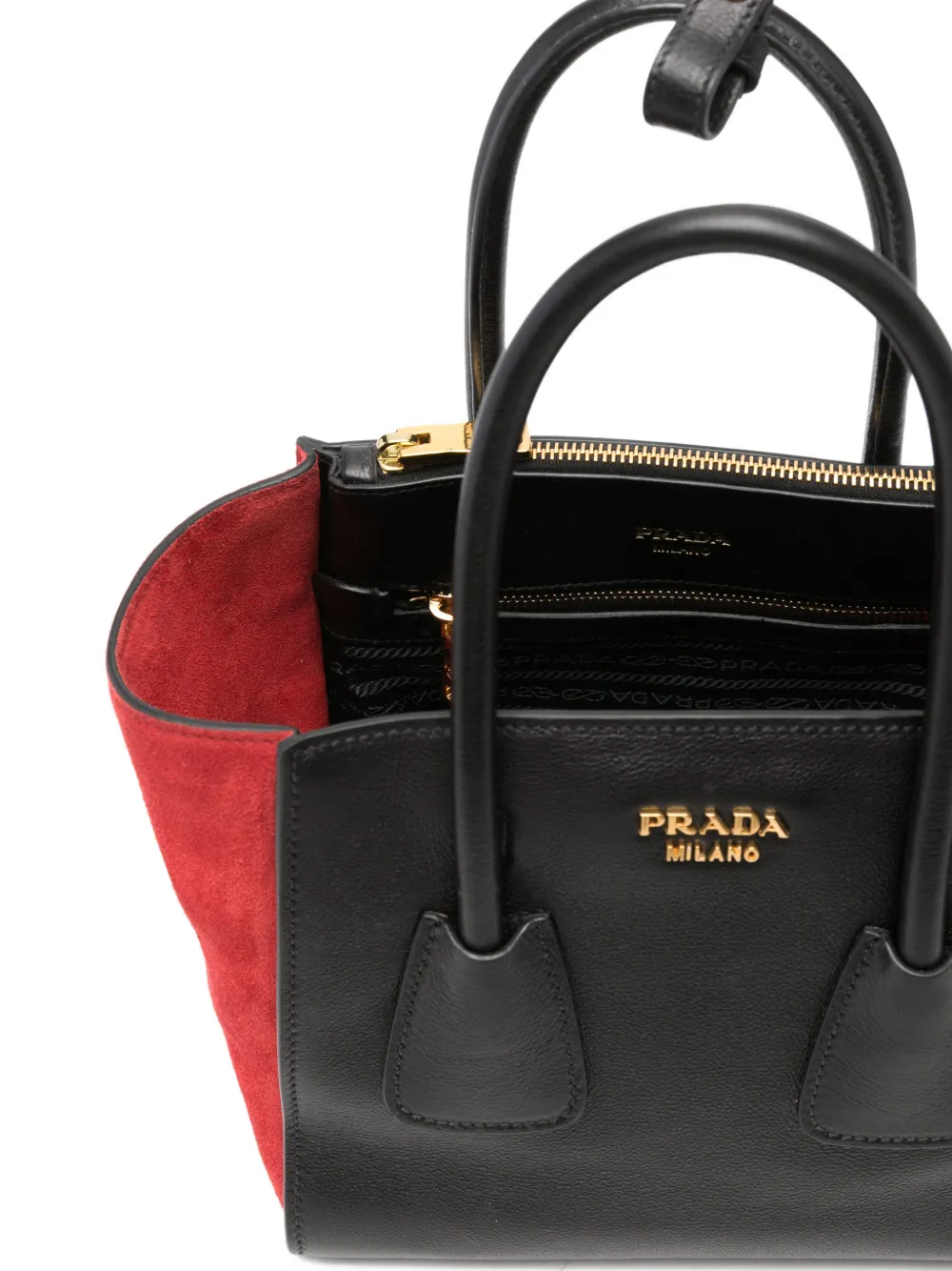 Prada Shopper met logo Zwart