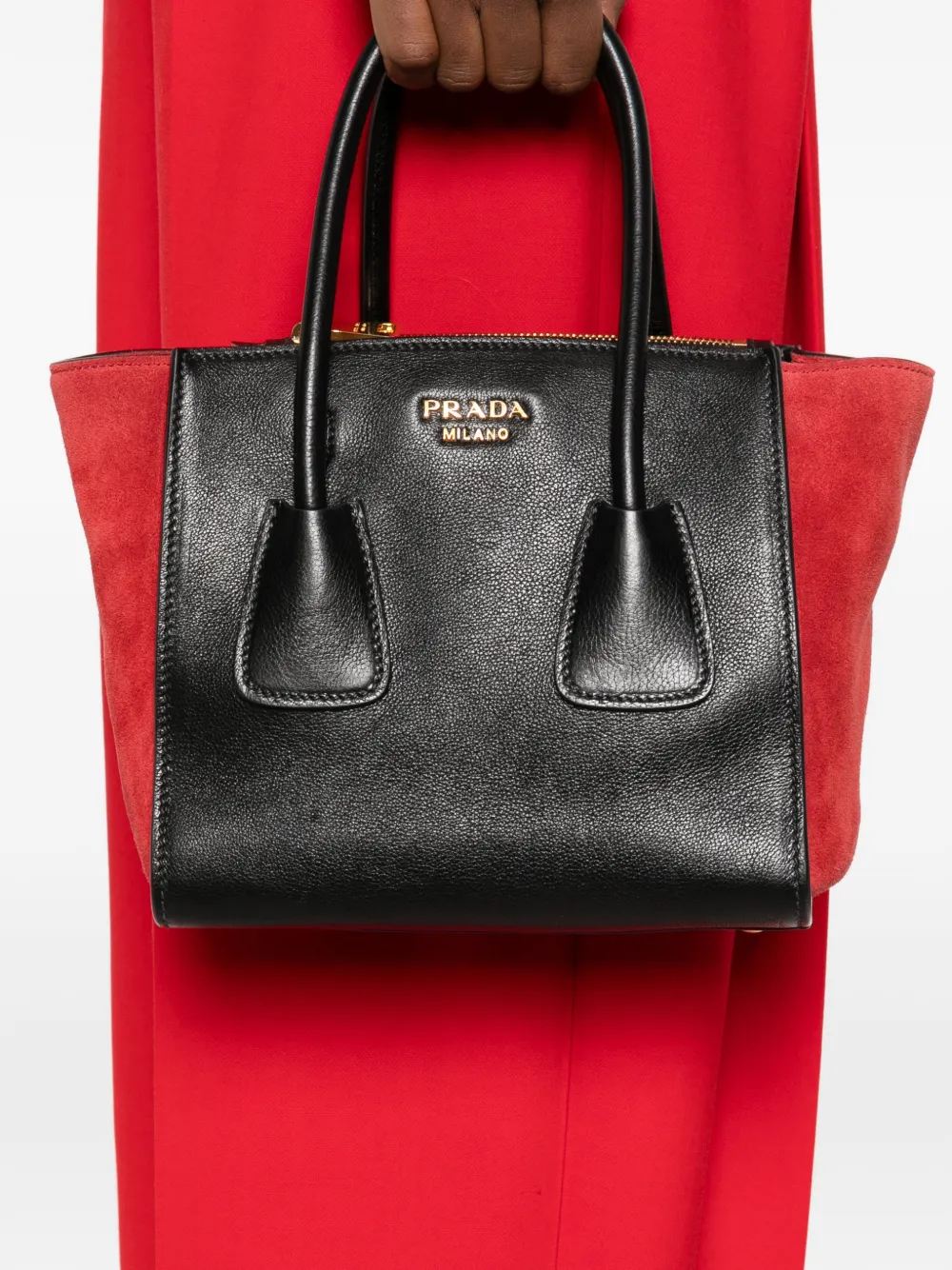 Prada logo-detail tote bag - Zwart
