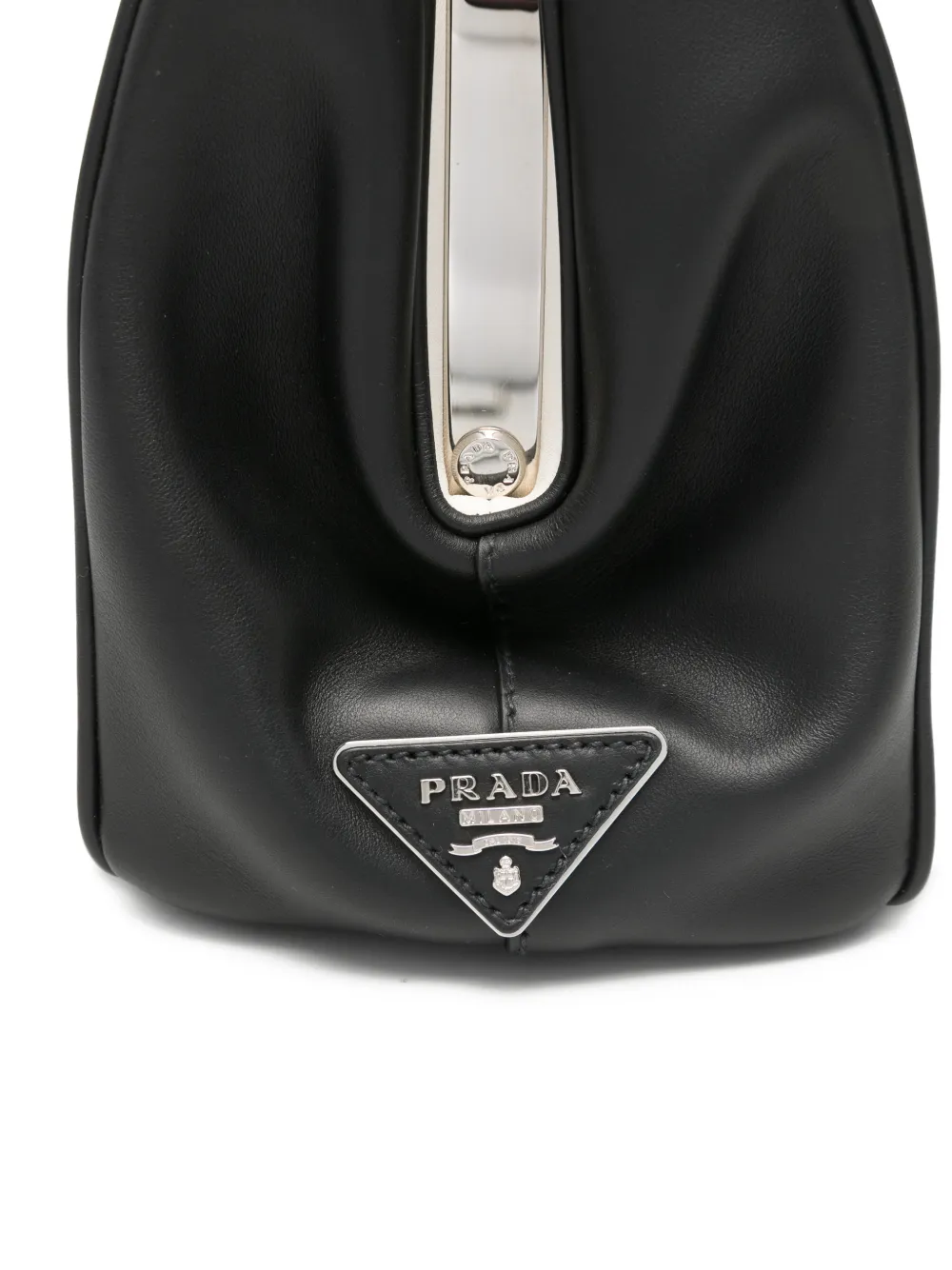 striped-detail studded-embellishment tote bag