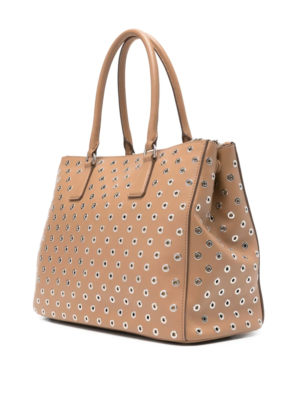 Prada Galleria shopper verfraaid met ringlets Bruin