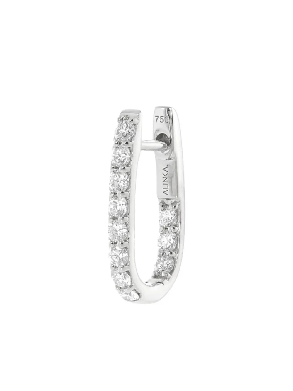 ALINKA 18K white gold mini Linka diamond earring | Image 2
