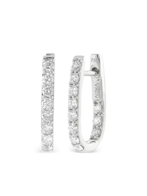 ALINKA 18K white gold mini Linka diamond earring