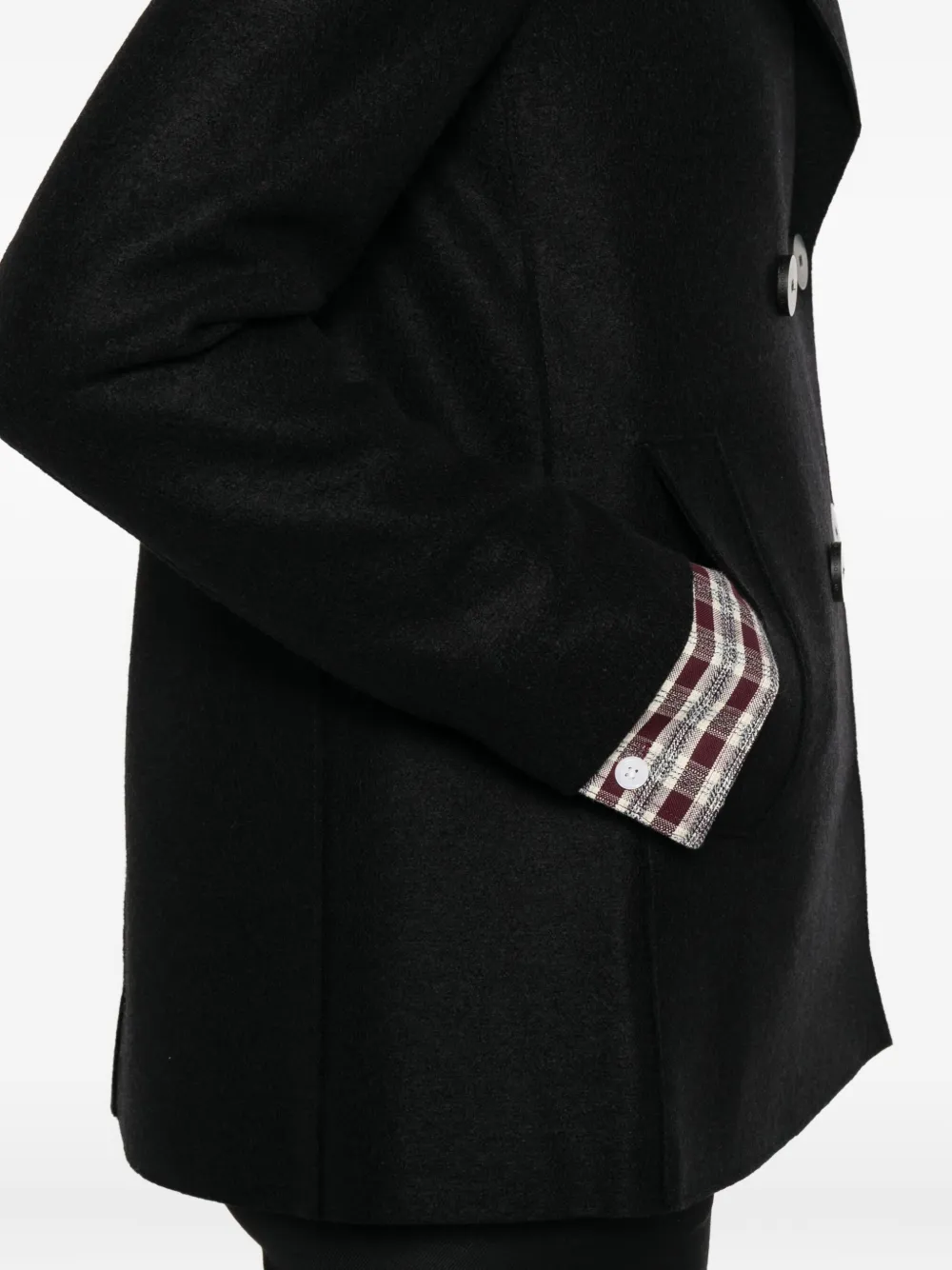Harris Wharf London Double-breasted Jacket In Black