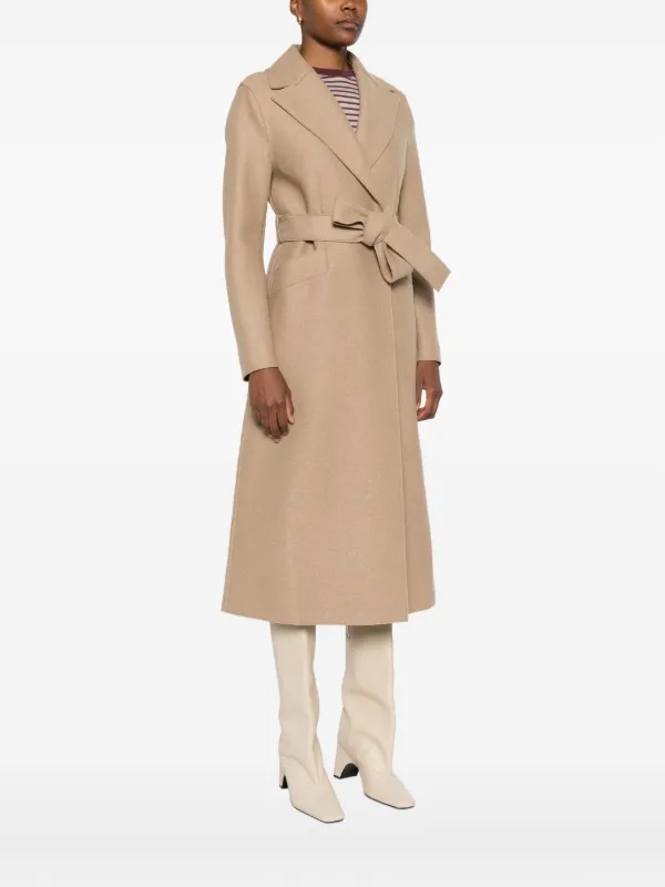 美品✨HARRIS WHARF LONDON✨ベージュ コート　サイズ42 Harris Wharf London belted-wool Coat | Neutrals | FARFETCH