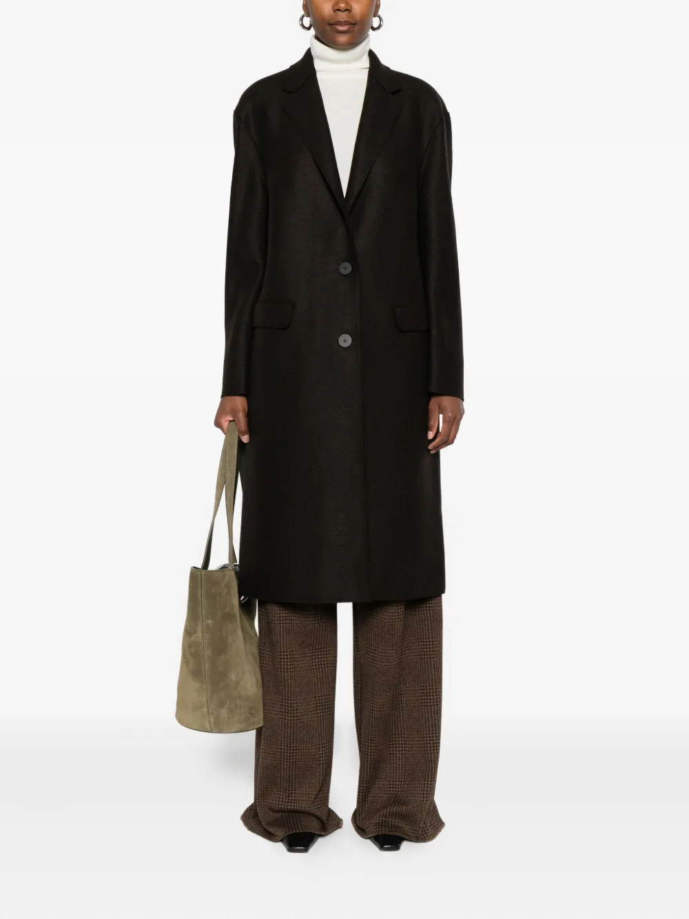 Harris Wharf London Chester button-fastening pocket coat | Single Breasted Coats | Image 2