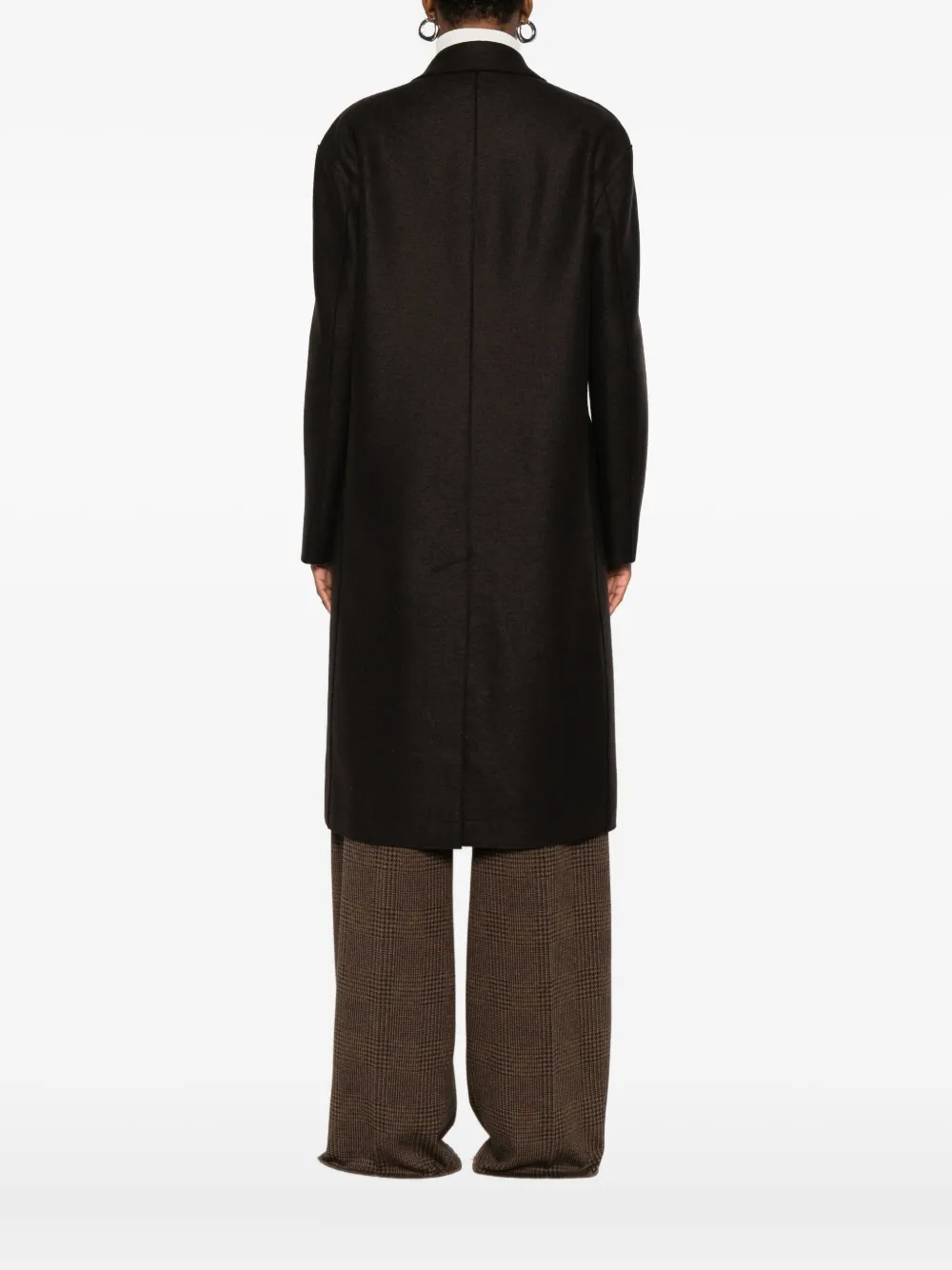 Harris Wharf London Chester Button-fastening Pocket Coat In Black
