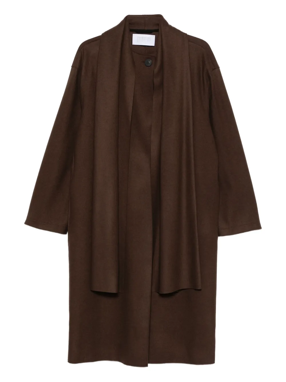 Harris Wharf London scarf button-fastening coat | Brown | Image 1
