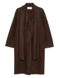 Harris Wharf London scarf button-fastening coat - Brown