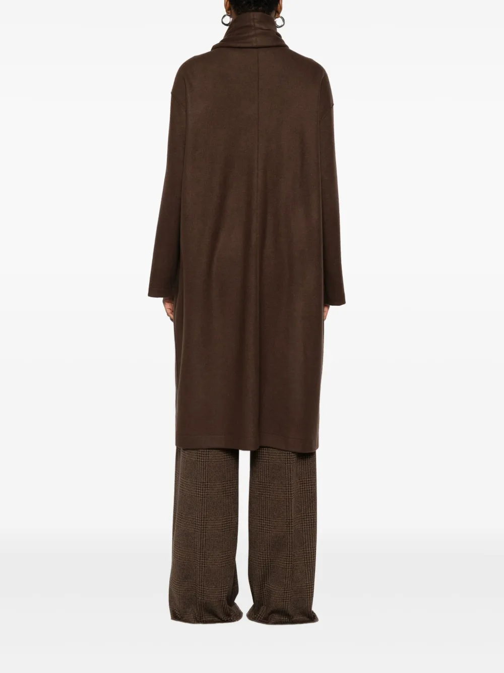 Harris Wharf London Jas met knoopsluiting en sjaal Bruin