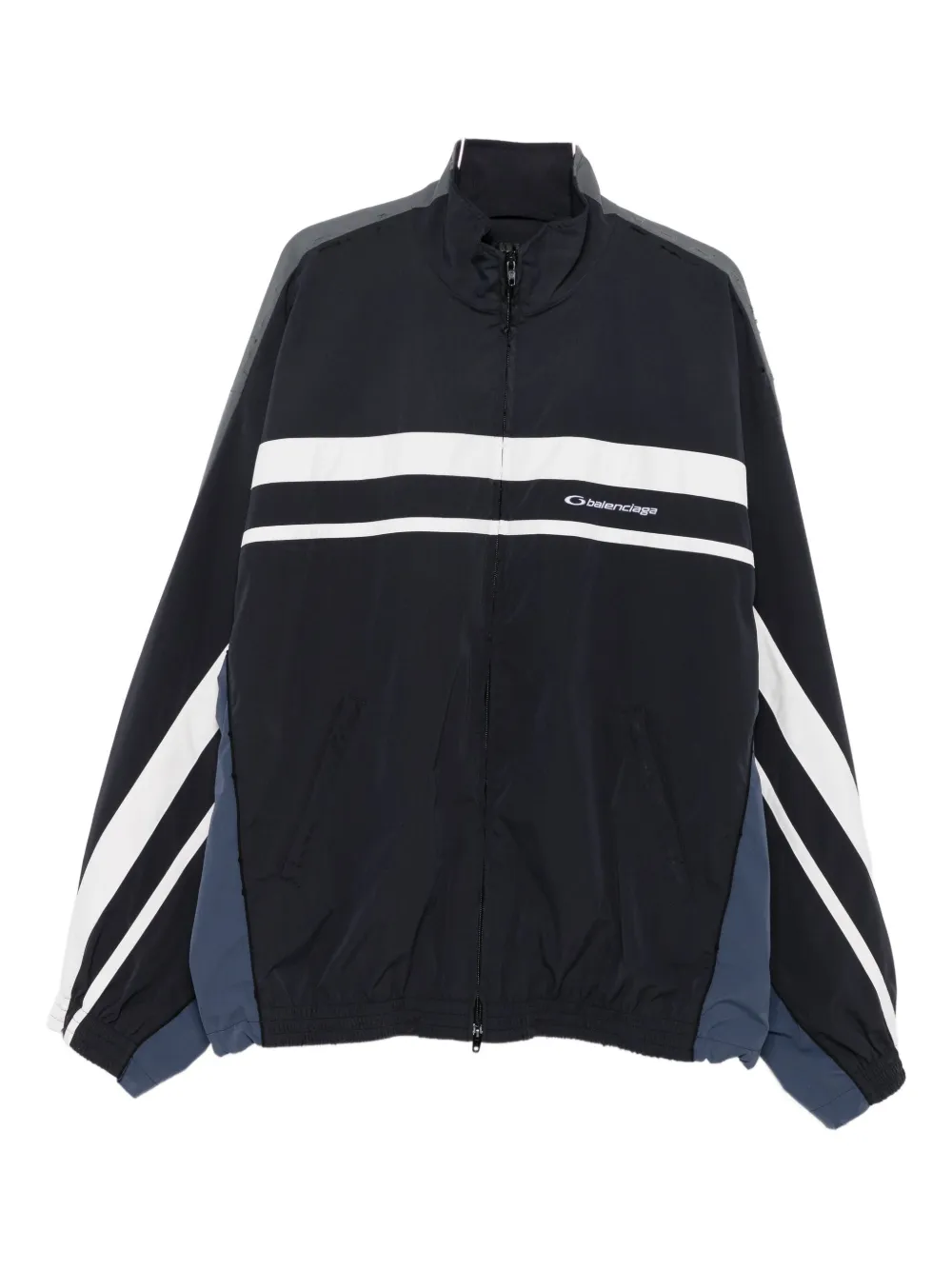 Balenciaga 50/50 panelled zip-up jacket - Nero