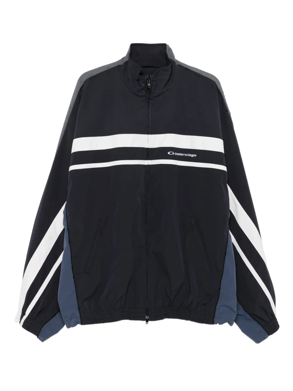 Balenciaga 50/50 ジップアップ ジャケット - ブラック Balenciaga 50/50 ジップアップ ジャケット - ブラック