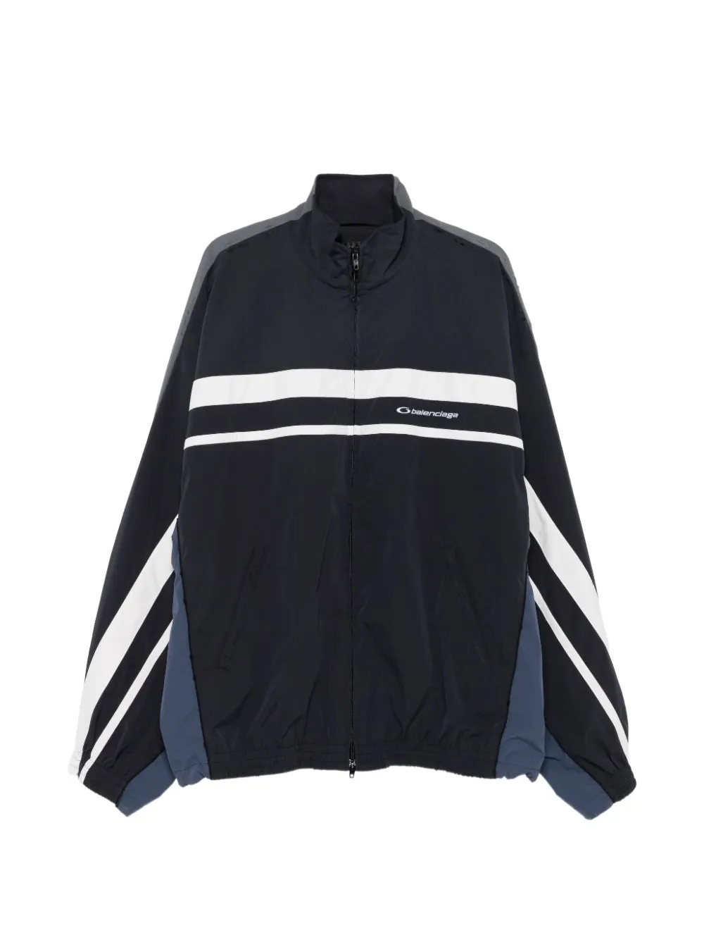 Balenciaga 50/50 panelled zip-up jacket - Nero