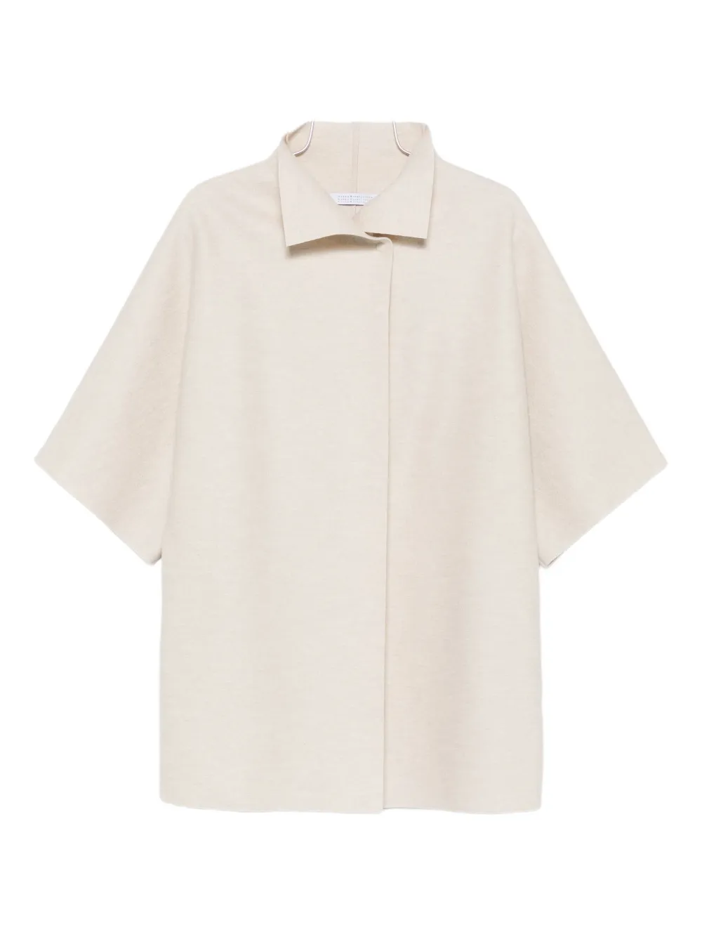 Harris Wharf London Short-sleeve Collared Jacket In Neutral
