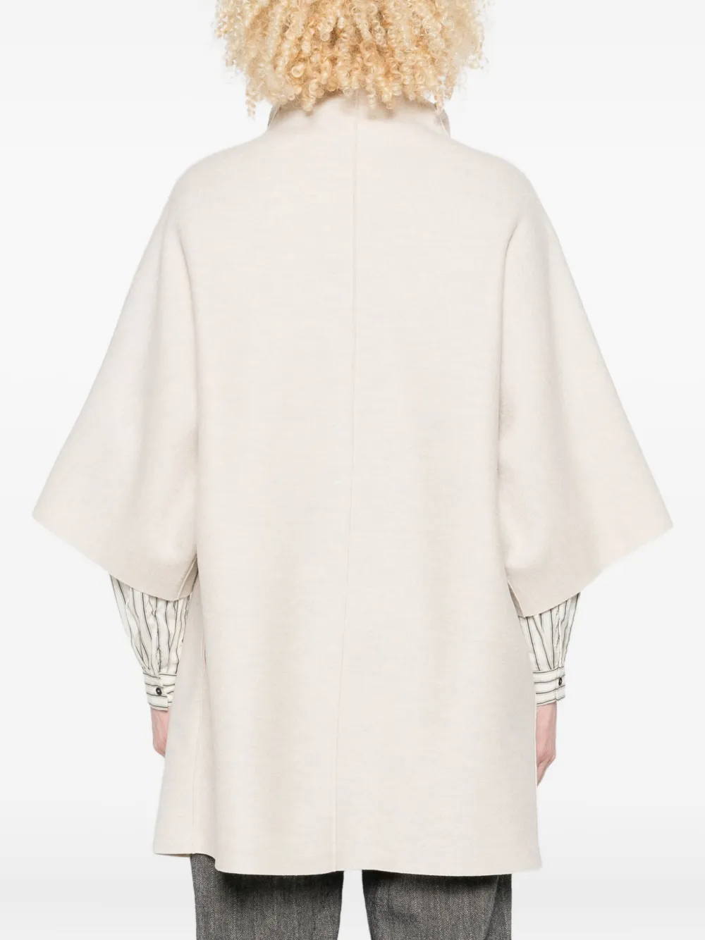 Harris Wharf London Short-sleeve Collared Jacket In Neutral