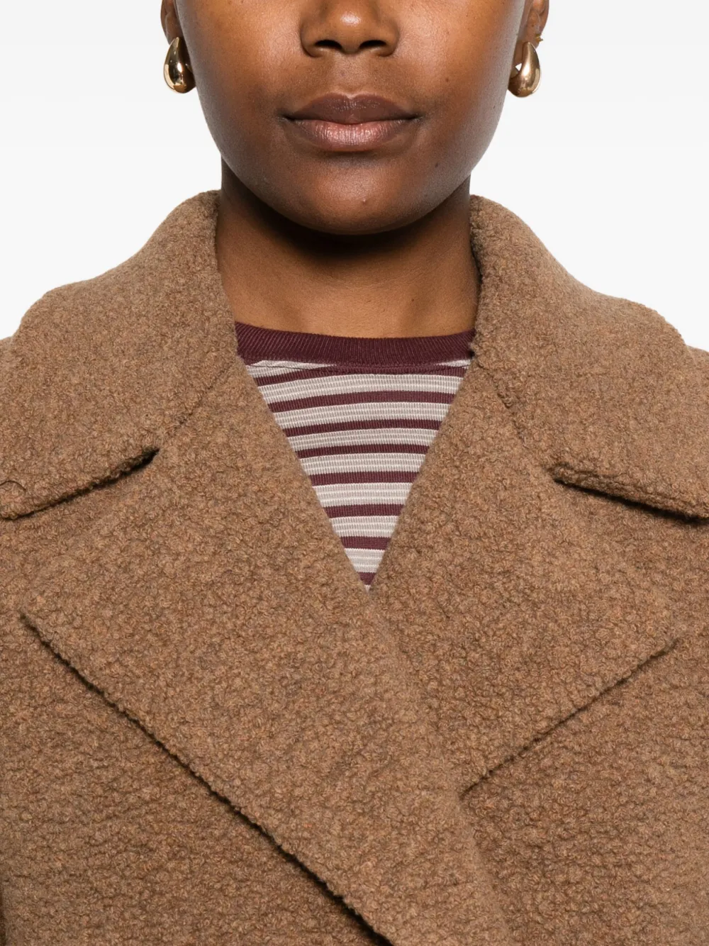 Harris Wharf London Bouclé jas Bruin