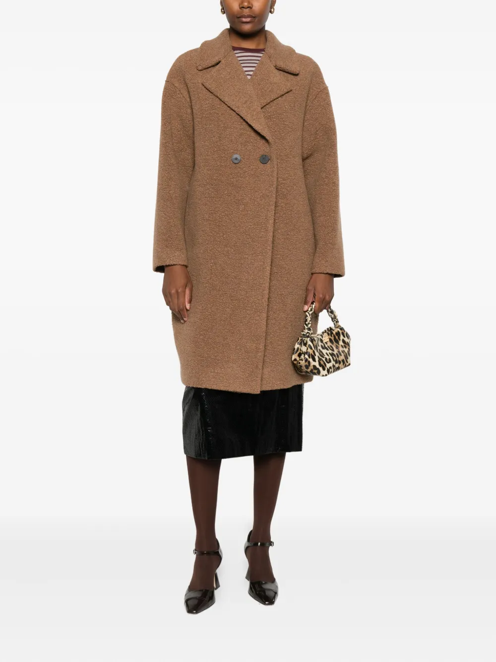 Harris Wharf London bouclé double-breasted coat | Double Breasted & Peacoats | Image 2