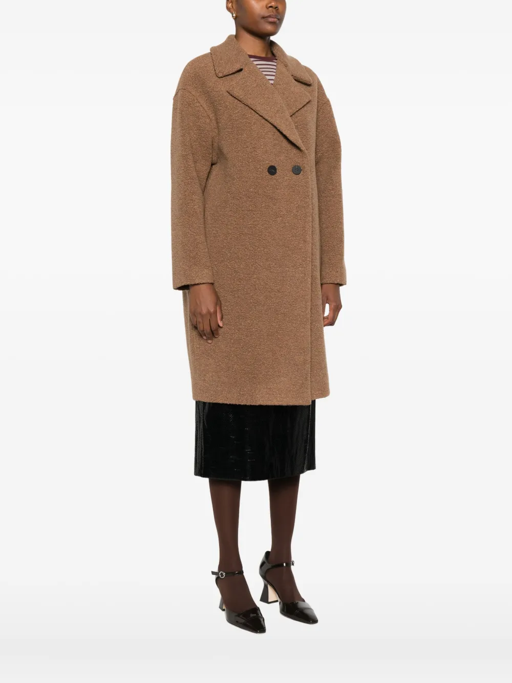 Harris Wharf London Bouclé jas Bruin