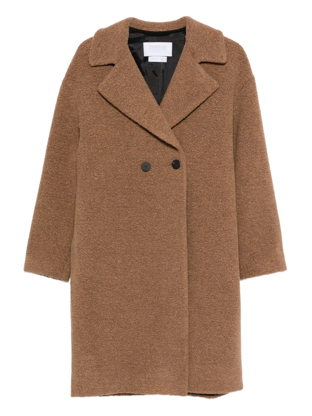 Harris Wharf London bouclé double-breasted coat | Brown | Image 1