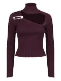 Giuseppe Di Morabito cut-out high-neck top - Red