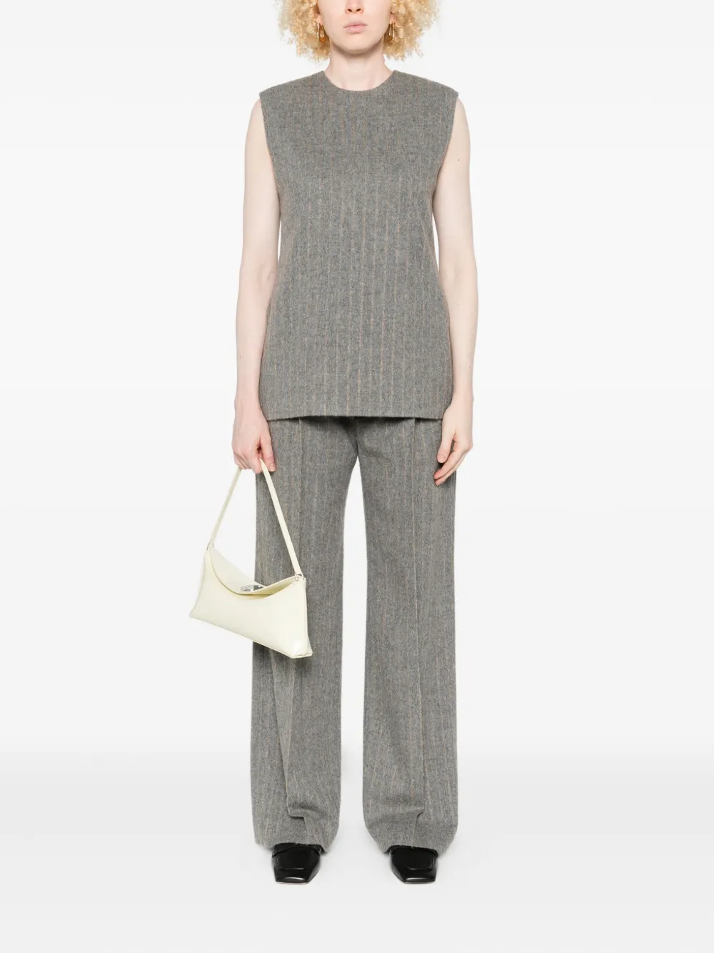 Carven pinstripe wool trousers - Grijs