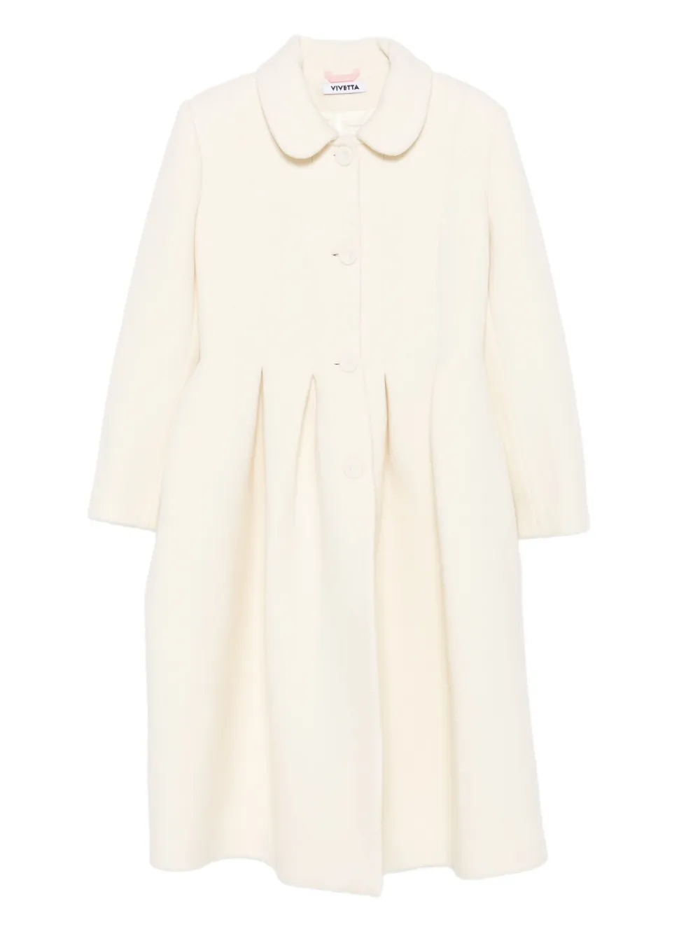 Vivetta Peter Pan collar-pleated coat | Neutrals | Image 1
