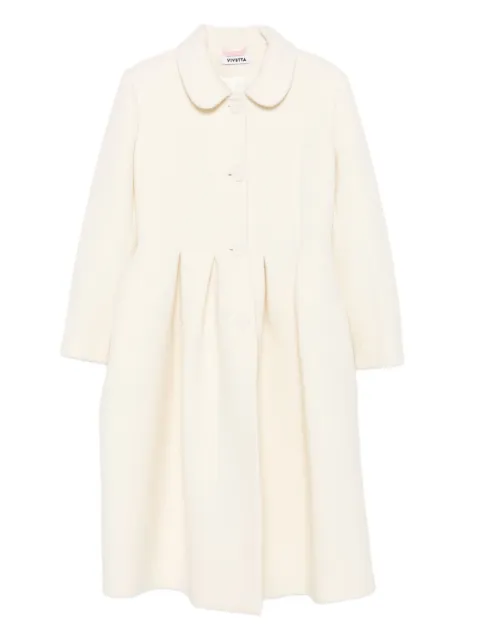 Vivetta Peter Pan collar-pleated coat